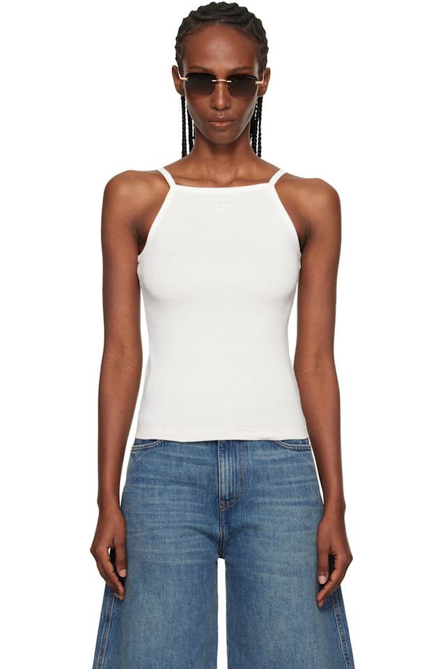 

Courrèges Майка контрастного цвета (слоновая кость)