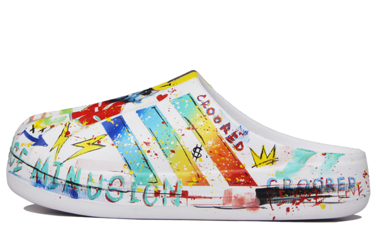 Сандалии AdiFOM SUPERSTAR MULE с закрытым носком, унисекс, разноцветные Adidas Originals, Multicolor