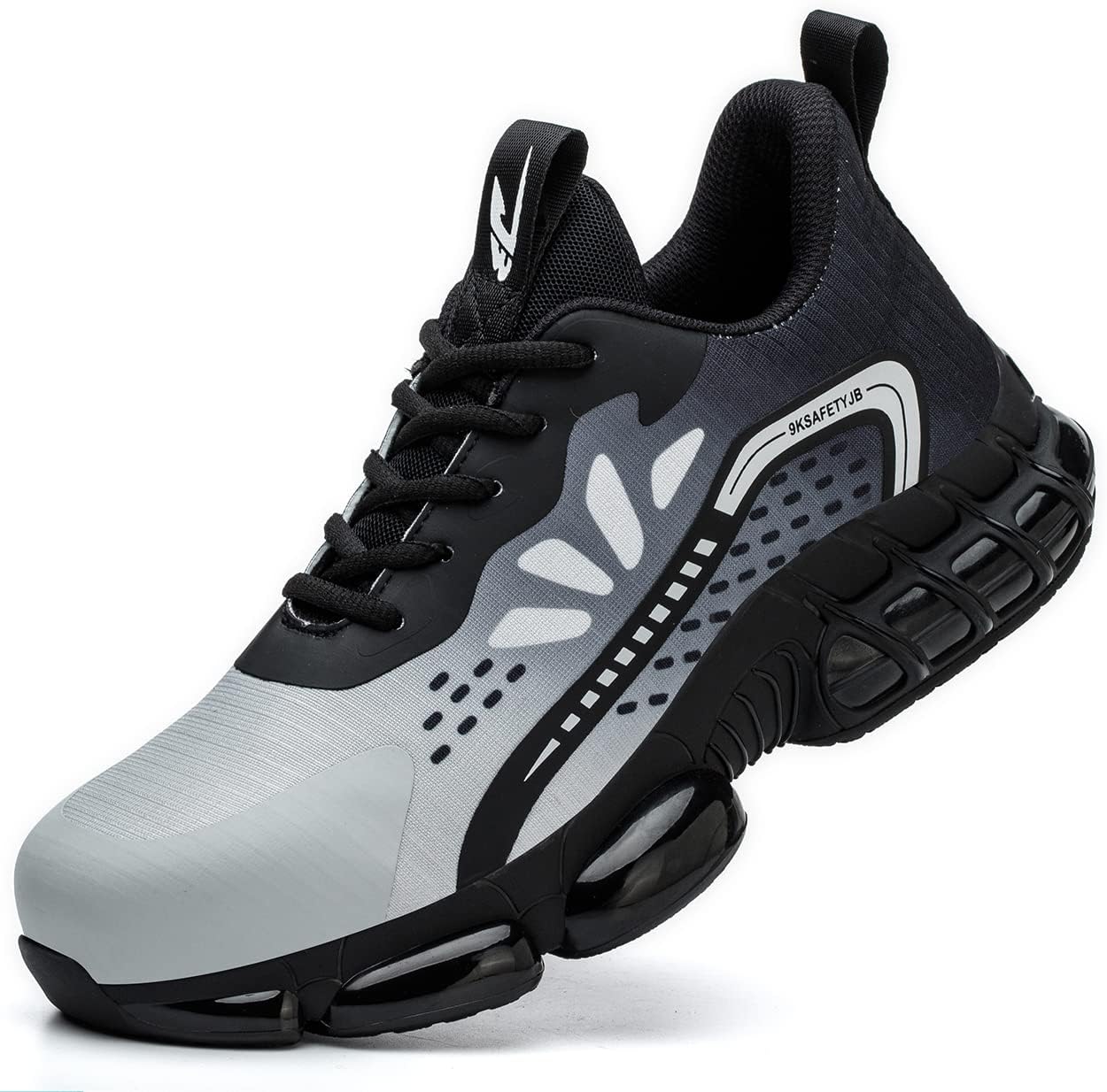 

Мужские кроссовки Micoklinlin с защитным стальным носком, легкие, дышащие, противоскользящие, модные походные обувь, серый