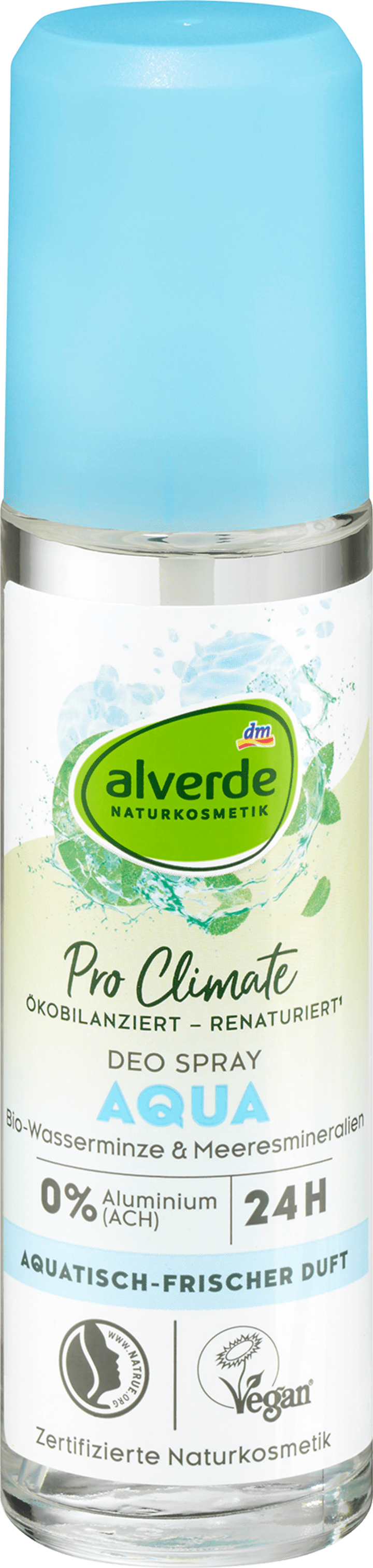 

Дезодорант alverde NATURKOSMETIK Deo Zerstäuber Aqua, 75 ml