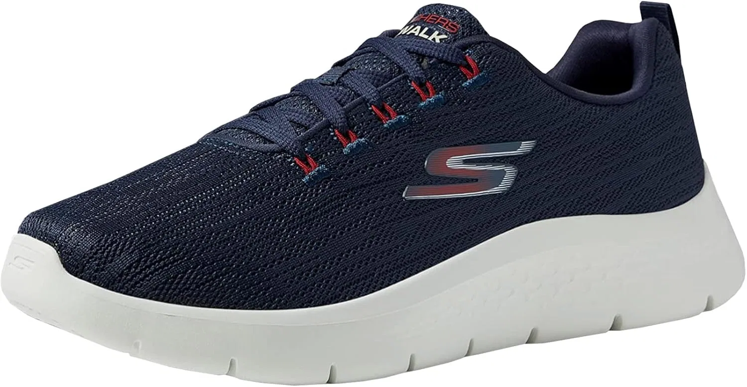 Кроссовки Skechers Go Walk Flex - Quota для мужчин, Navy Fabric Red Trim
