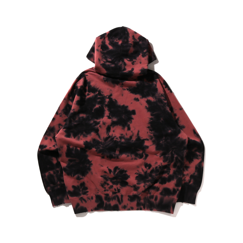 Bape Destroyed Bleach Logo расслабленный крой пуловер худи A BATHING APE, черный — фото 3