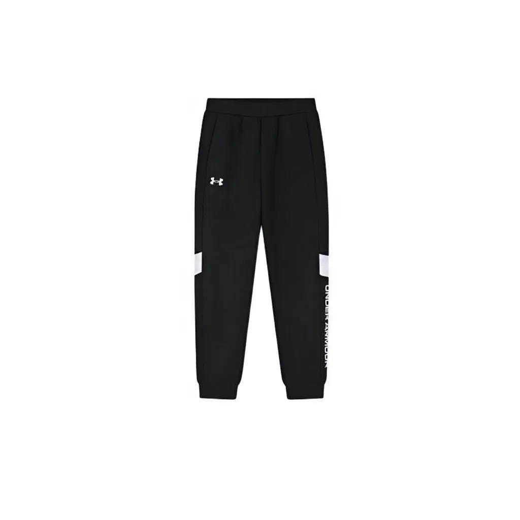Трикотажные спортивные штаны для детей Under Armour свободного кроя с начесом черные