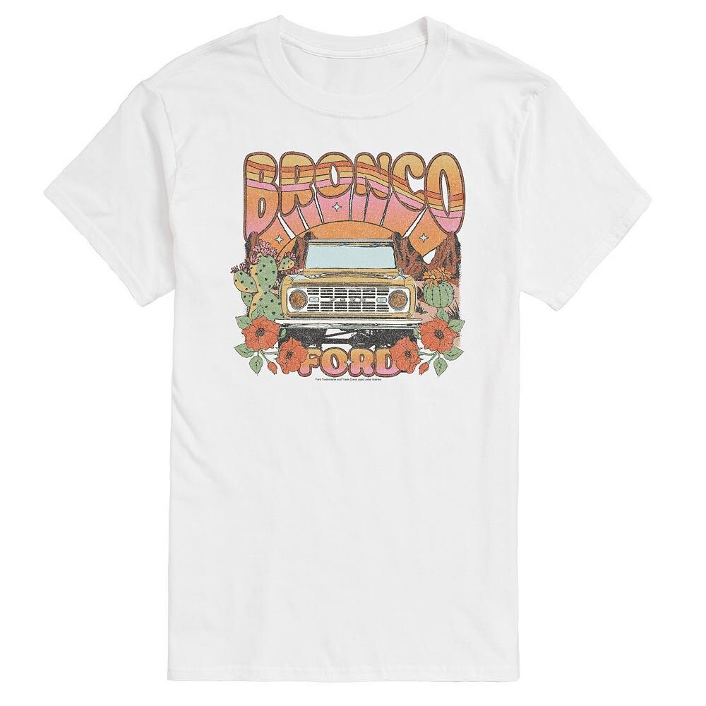 

Мужская футболка Ford Bronco с цветочным рисунком в стиле ретро Licensed Character, белый