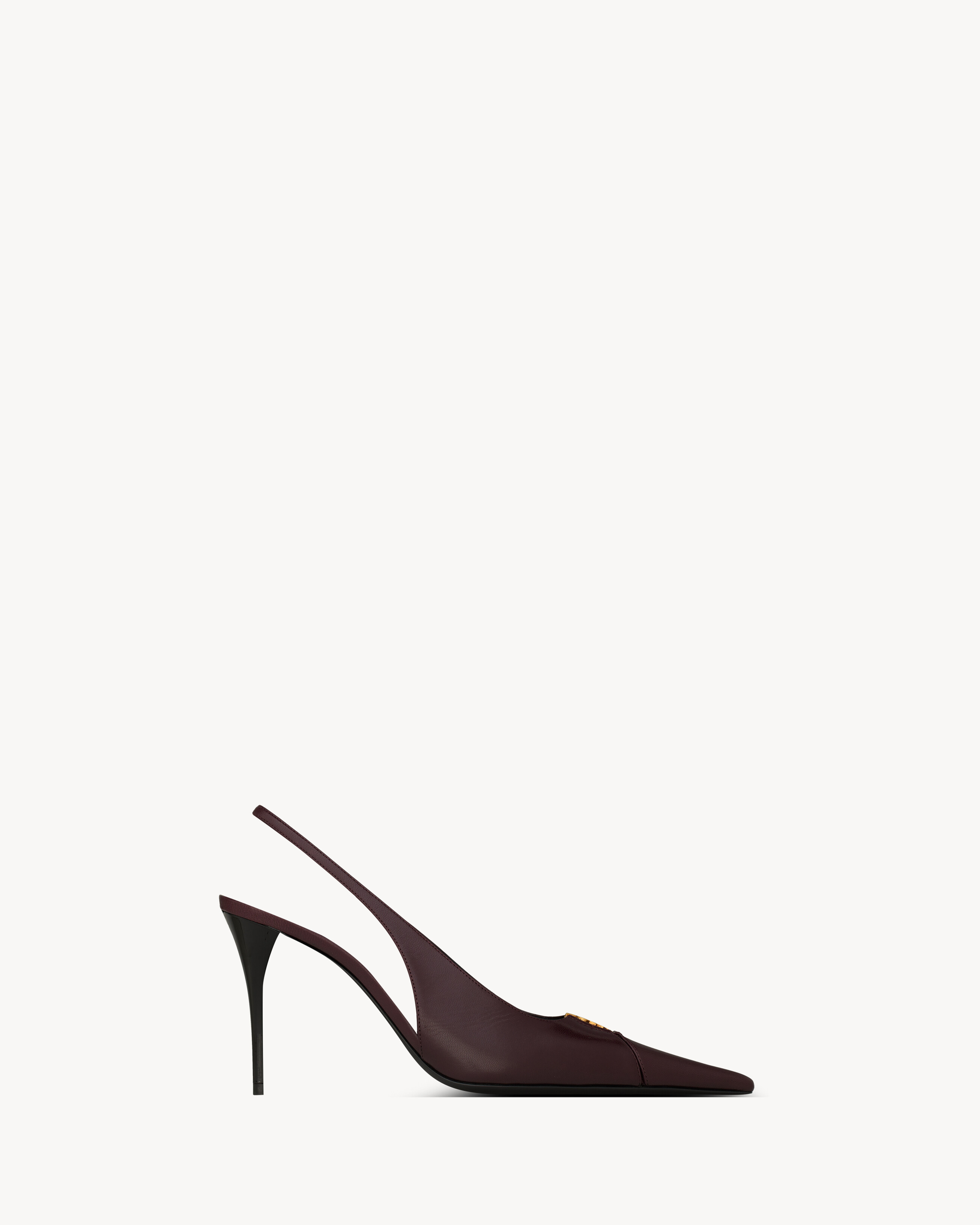 Туфли-лодочки с ремешком BABYLONE BRETEUIL из гладкой кожи SAINT LAURENT, красный