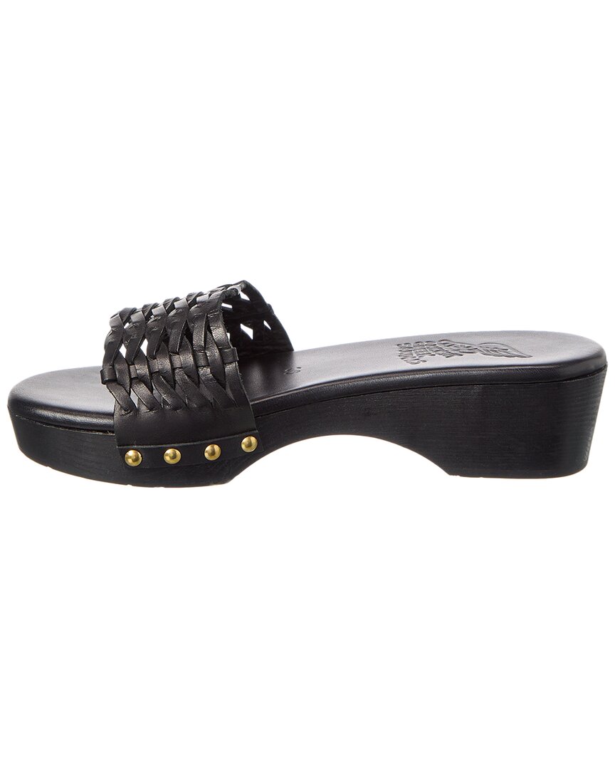 Древнегреческие сандалии Open Woven Кожаные сабо Ancient Greek Sandals, черный — фото 2