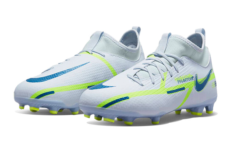 Футбольные бутсы Phantom GT Kids, детские, среднего размера, серые/зеленые Nike — фото 3