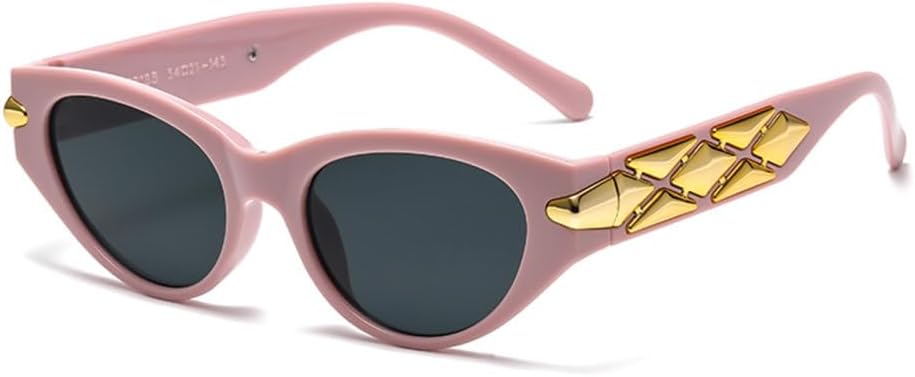 

Классические солнцезащитные очки «кошачий глаз» для женщин, винтажная маленькая оправа, ретро-очки для активного отдыха, защита от ультрафиолета UV400 LVTFCO, Purple Black