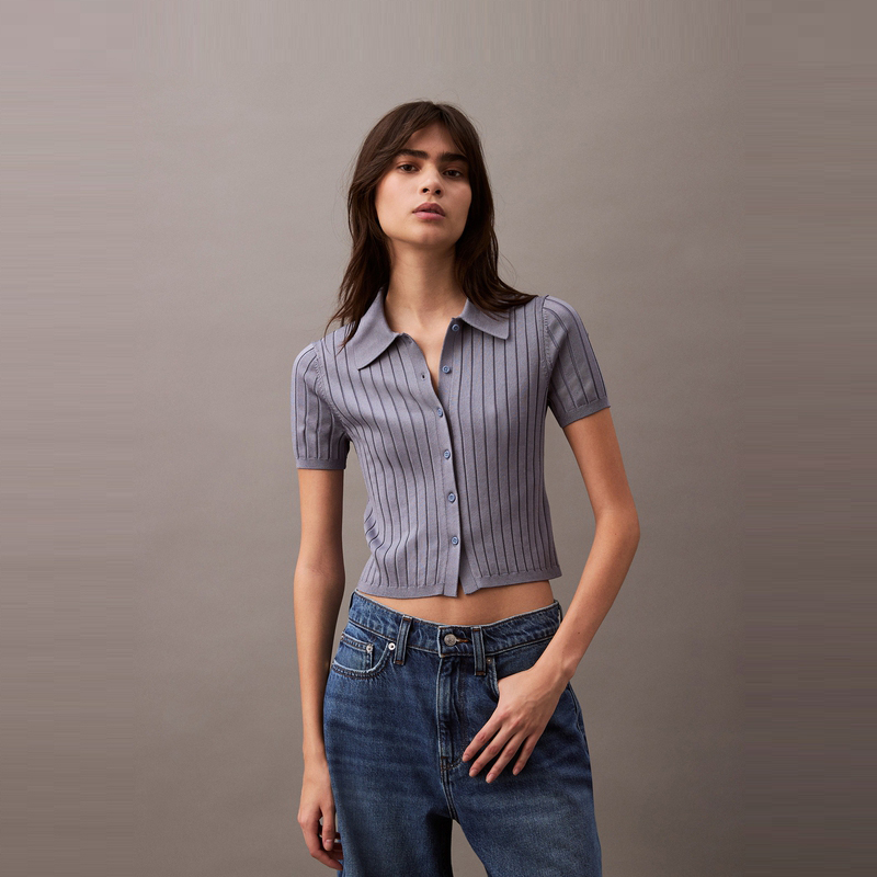 Calvin Klein Топ женский темно-синий — фото 4