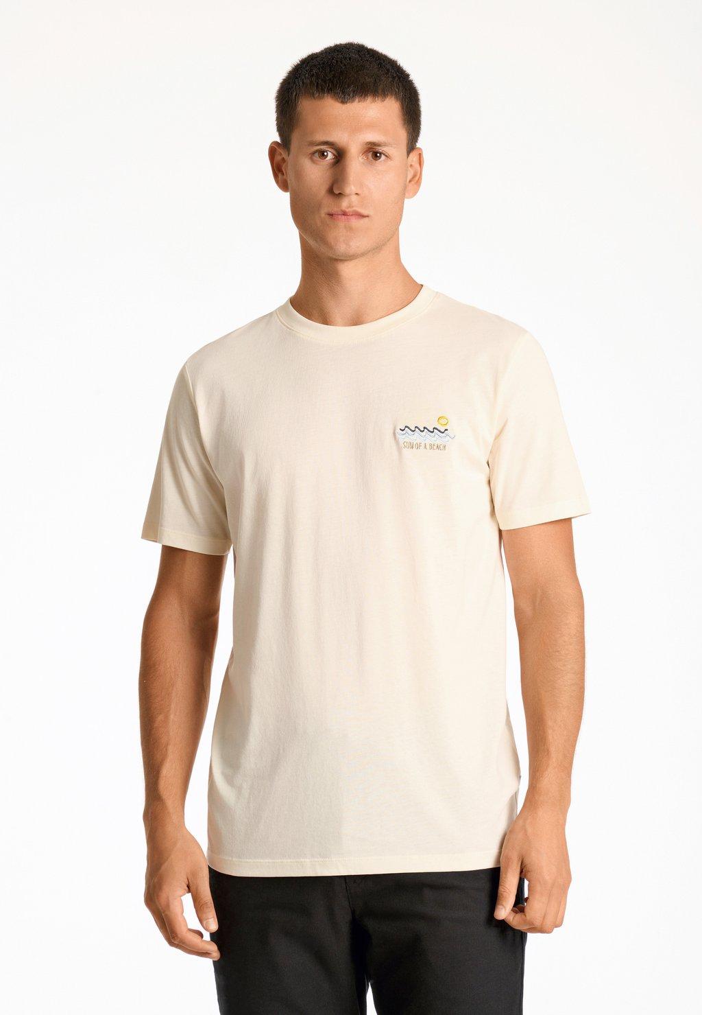 

Футболка с принтом EMBROIDERY TEE Lindbergh, слоновая кость