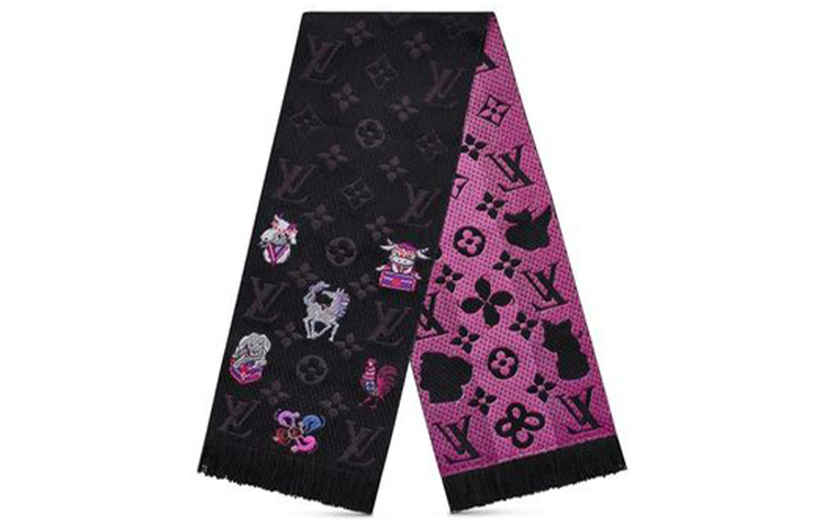 

LOUIS VUITTON Вязаный шарф унисекс, Black