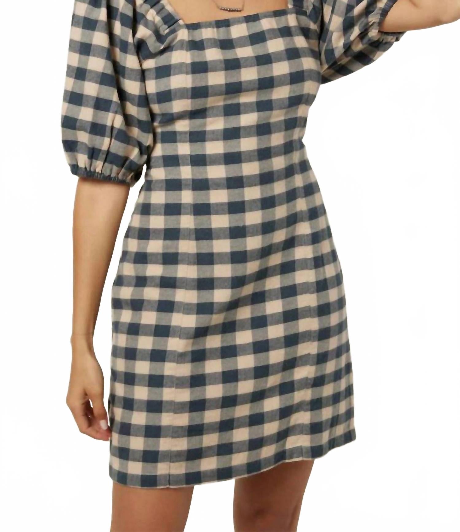 

Мини-платье Abbie в клетку цвета шифера O'Neill, Slate