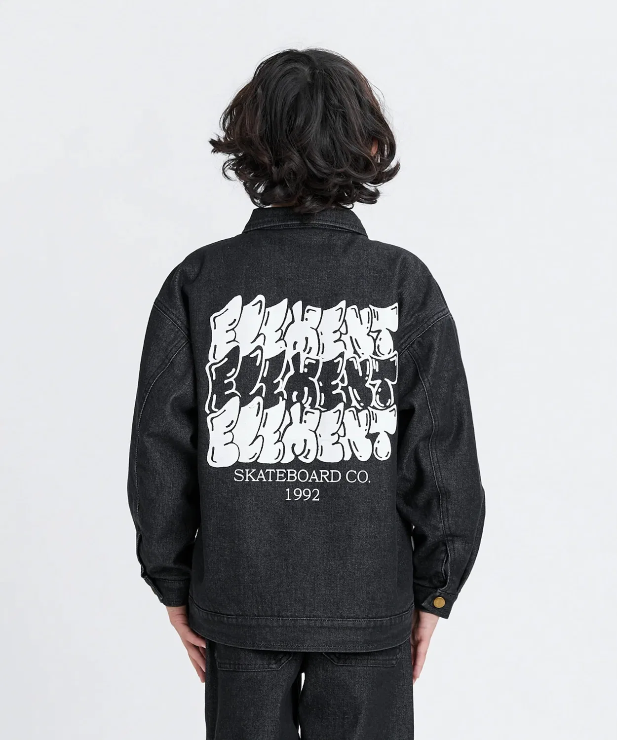 Куртка джинсовая детская Element Jean Carter Jacket Youth, бордовый — фото 2
