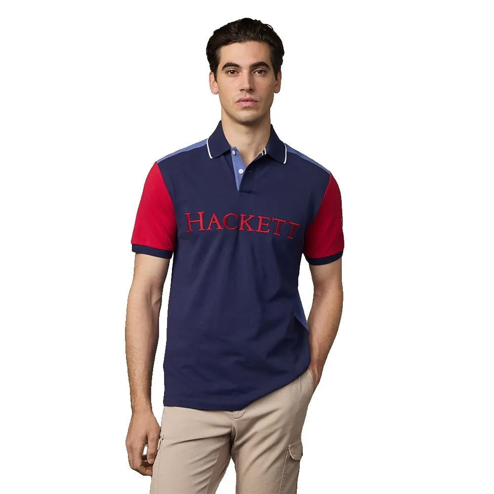 

Поло с коротким рукавом Hackett Heritage NBR Multi, синий