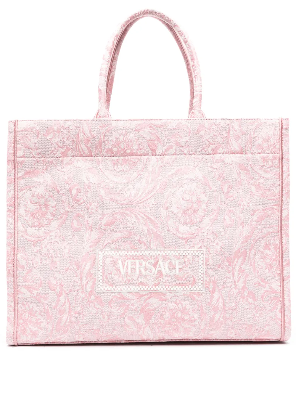

Жаккардовая сумка-тоут Barocco Athena VERSACE, розовый