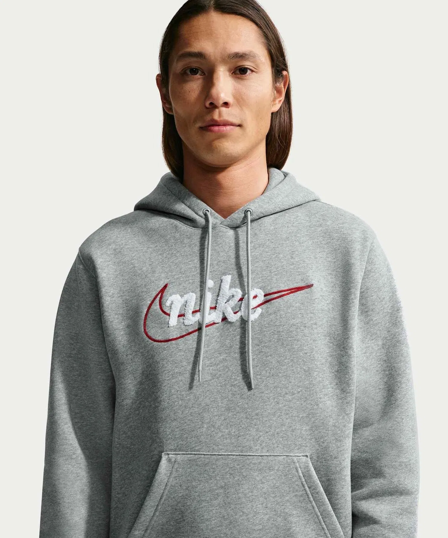 Мужская флисовая толстовка Nike Sportswear Club IF0686-063 темно-серого цвета