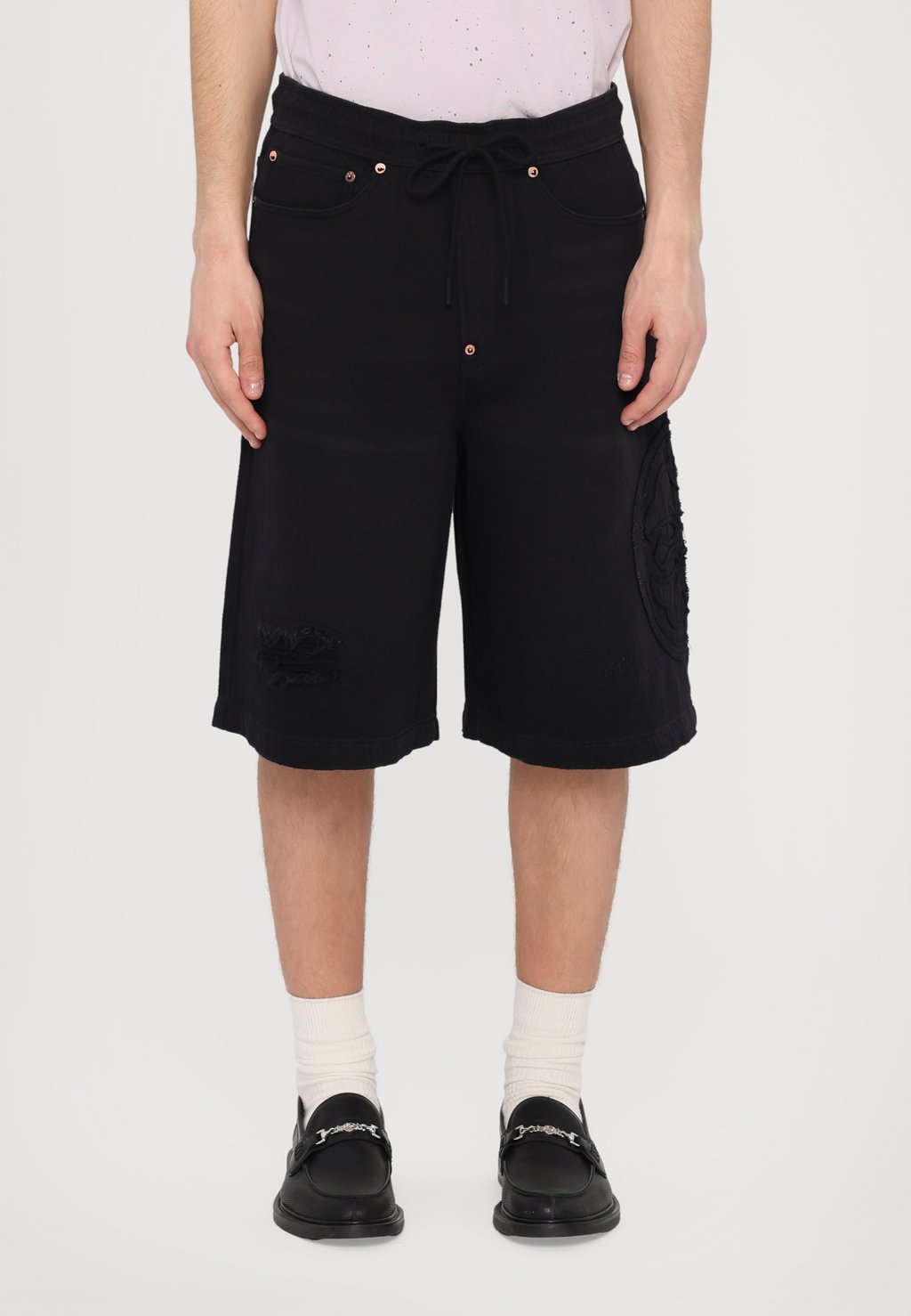 

Джинсовые шорты KAMON APPLIQUE Evisu, черный