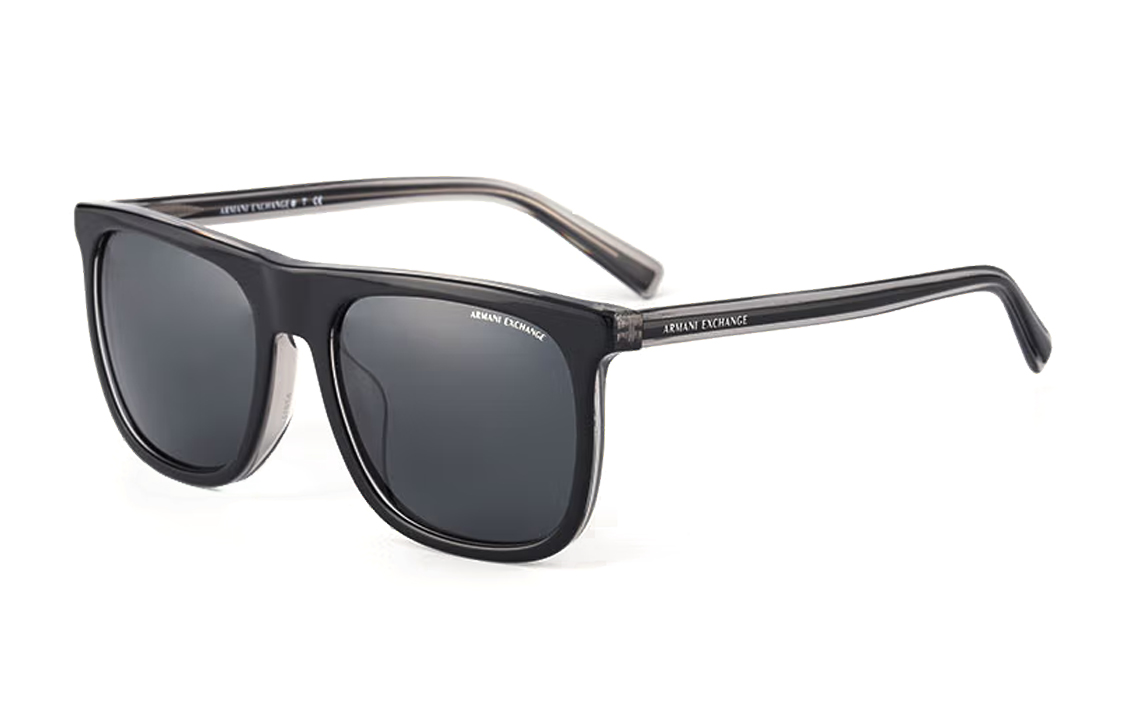 

ARMANI EXCHANGE ЭМПОРИО АРМАНИ Солнечные очки квадратные с пластиковой оправой мужские, Black