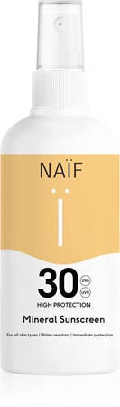 

Защитный спрей для загара spf 30 Naif Sun Mineral Sunscreen SPF 30, wodoodporny 175 ml
