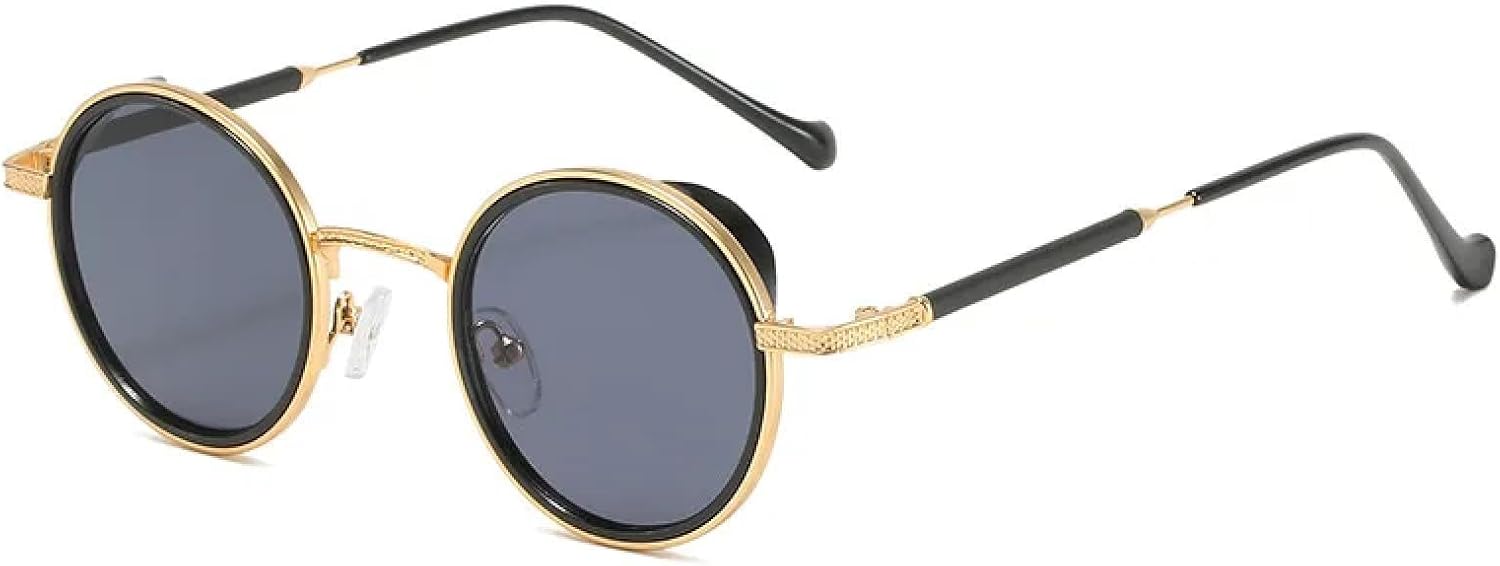 

Роскошные винтажные зеркальные солнцезащитные очки для женщин и мужчин, классическая круглая оправа с защитой от УФ-излучения UV400 и металлическим каркасом TVTBBVV, C2