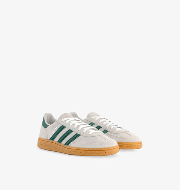 Специальные замшевые кроссовки для гандбола с низким берцем Adidas, зеленый — фото 3
