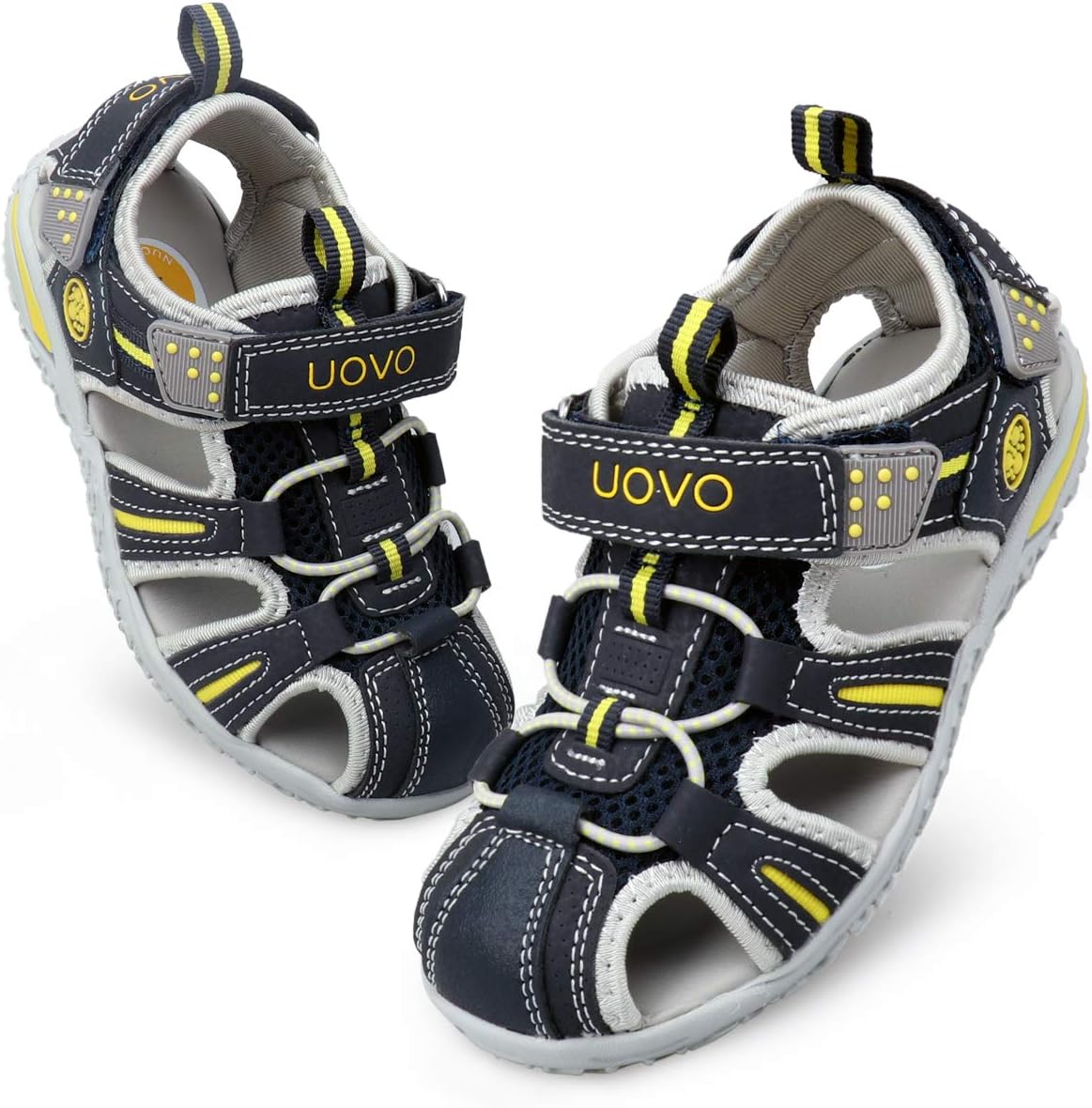 

Сандалии для мальчиков UOVO, детские сандалии, походные спортивные с закрытым носком, пляжные летние сандалии для мальчиков, быстросохнущие, противоскользящие, синий