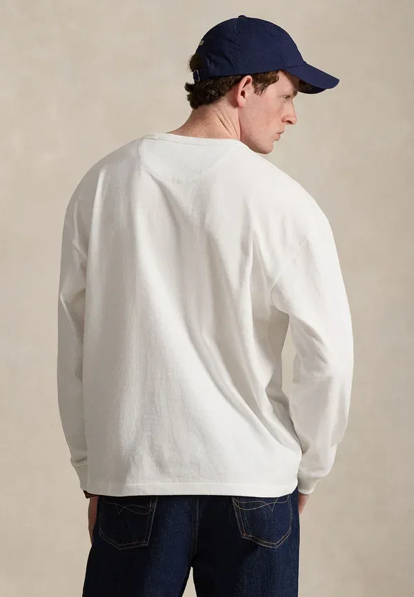 Футболка с длинным рукавом Relaxed Fit Polo Ralph Lauren, белый — фото 3