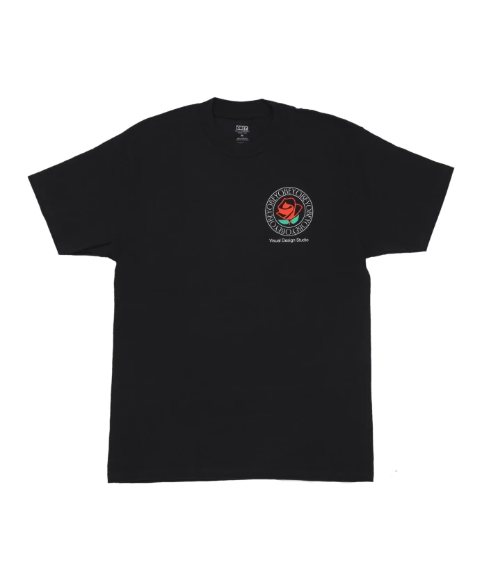 

Черная футболка студии визуального дизайна Obey, черный