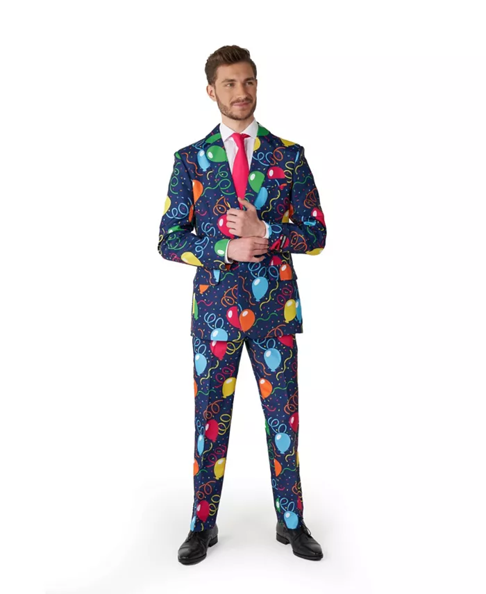 

Мужской карнавальный костюм - забавный костюм с воздушными шарами и конфетти Suitmeister, черный