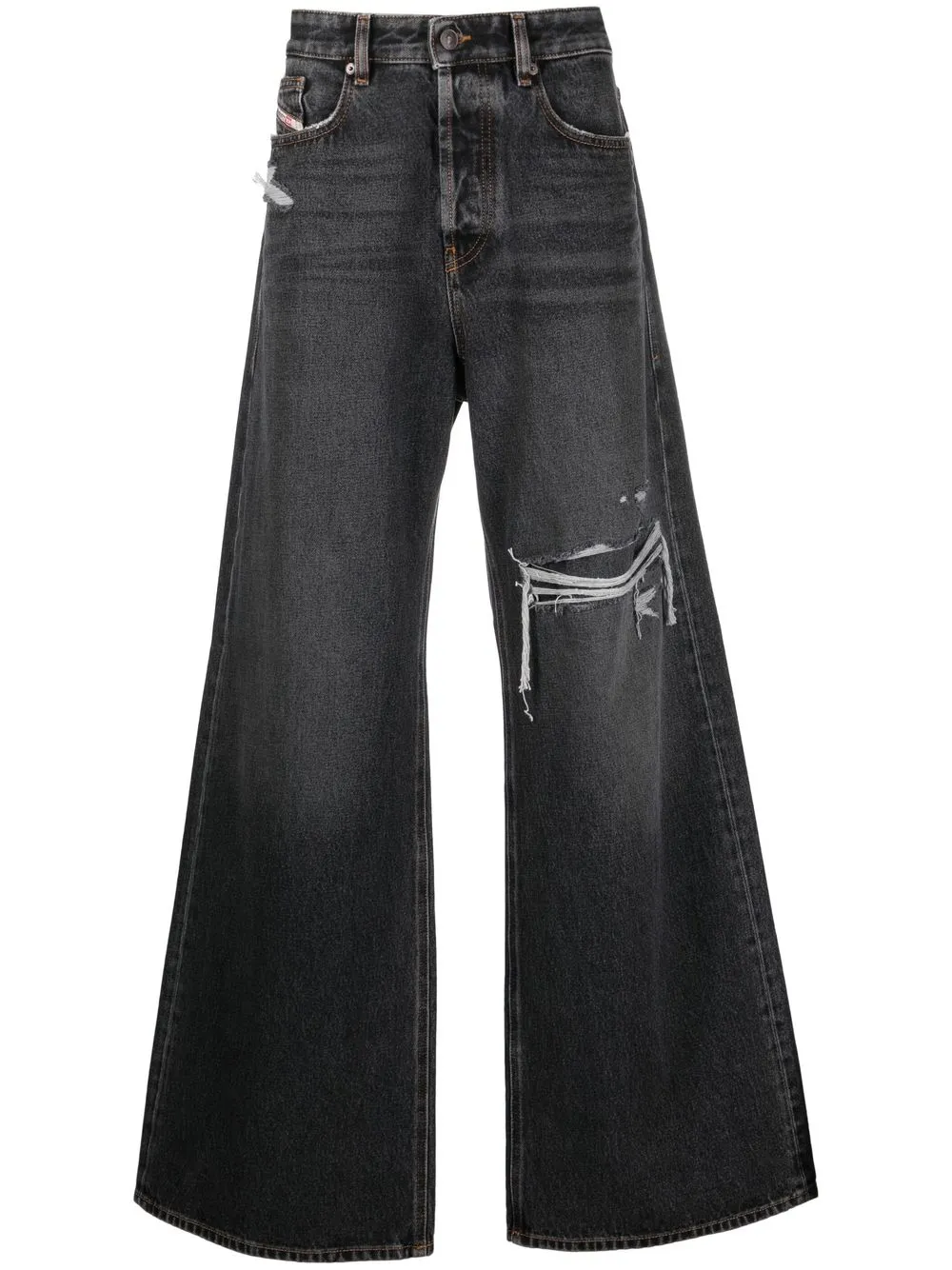 

Прямые джинсы D-Rise с прорезями DIESEL, черный