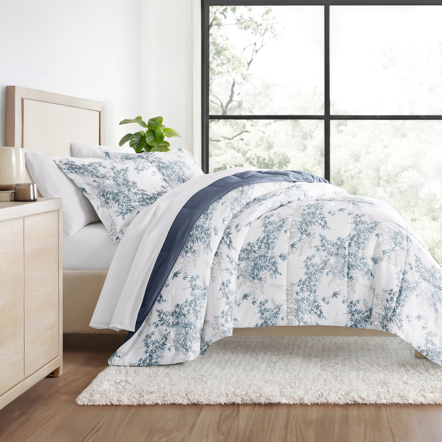 

Комплект постельного белья Comfort Canopy, белый/голубой