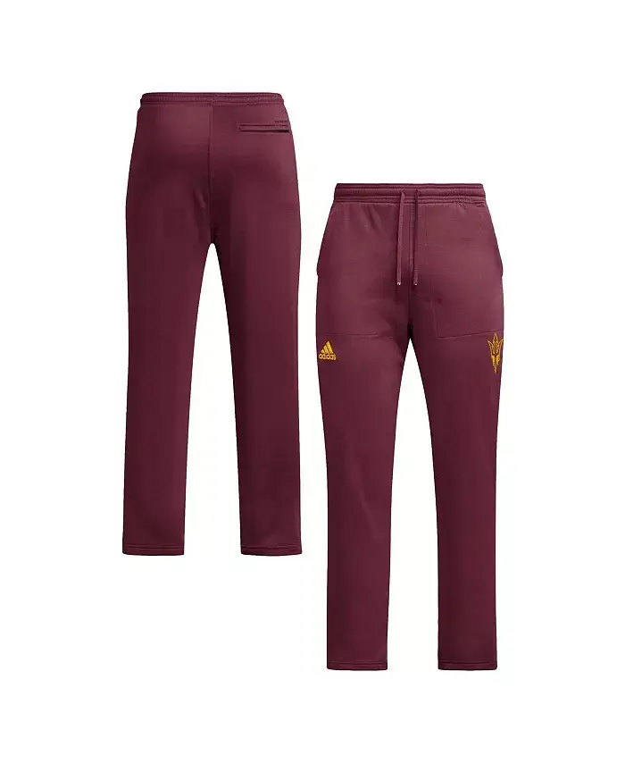 

Мужские бордовые брюки Arizona State Sun Devils Open Hem AEROREADY adidas