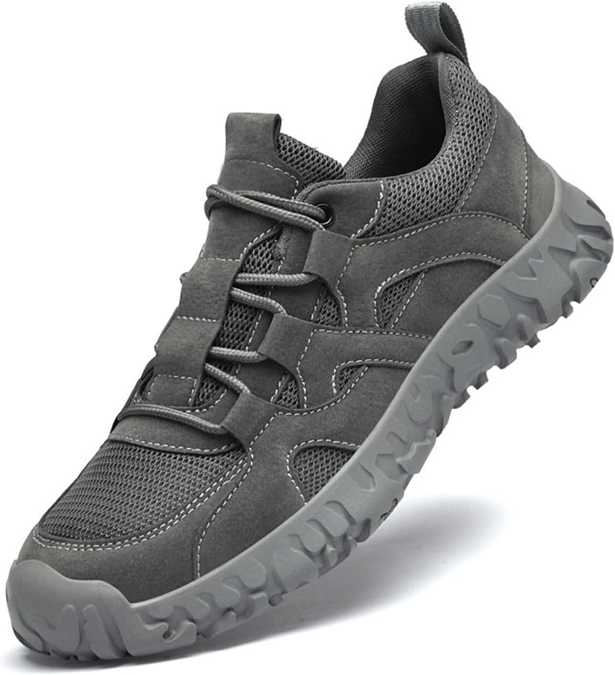 

Мужские слипоны из замши и сетки, легкие повседневные модные дышащие кроссовки с мягкой подошвой, шнуровкой, для тренировок, бега, тенниса, работы и прогулок Nxnbhsl, серый