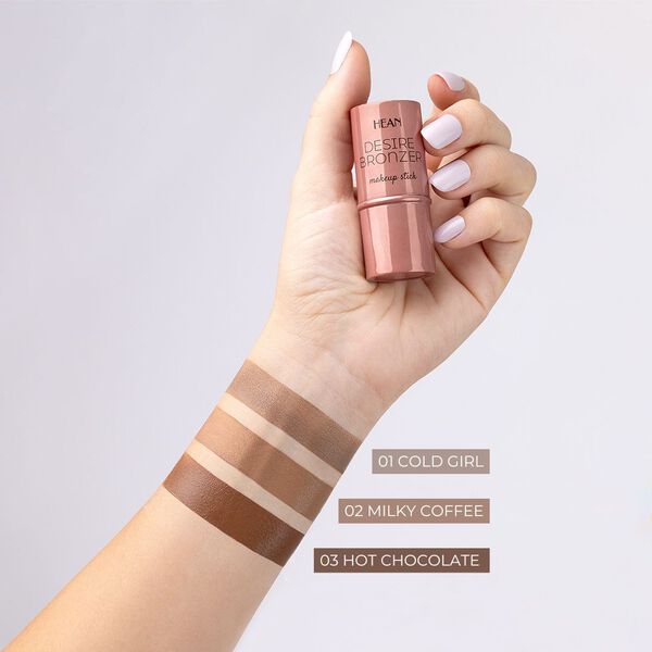 Бронзер для лица 02 молочный кофе, 5,5 г Hean Desire bronzer, цвет 02 milky coffee — фото 4