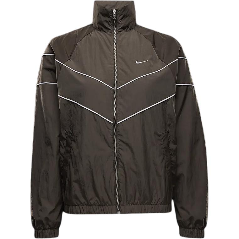 Ветронепроницаемая женская свободная куртка с полной молнией Nike, Ore Gray — фото 2