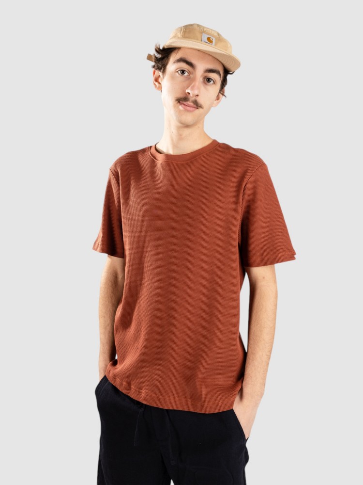 

Футболка Anerkjendt Akkikki Waffle T-Shirt, auburn