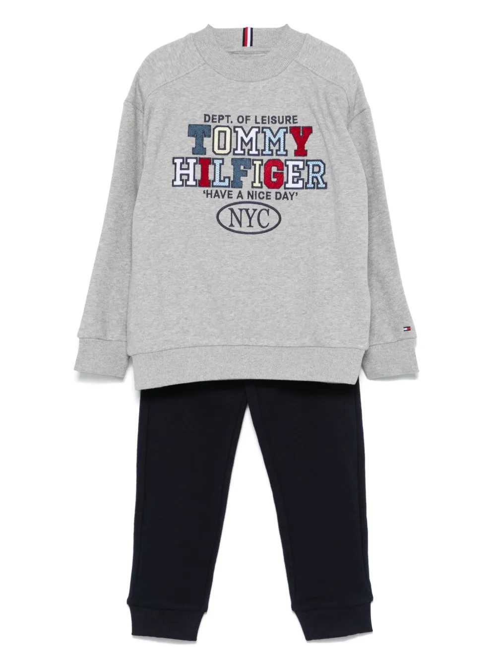 

Спортивный костюм с вышитым логотипом Tommy Hilfiger Junior, серый