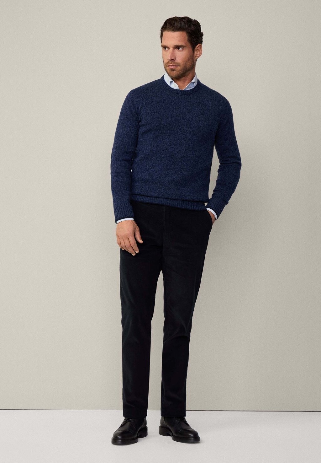 

Джемпер CREW NECK Hackett London, темно-синий