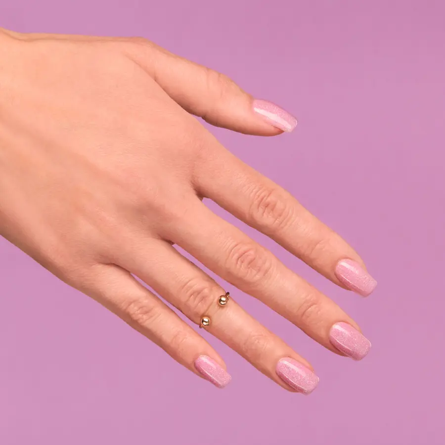 УФ-лак для ногтей Semilac 319 UV Nagellack Shimmer Dust Pink — фото 2