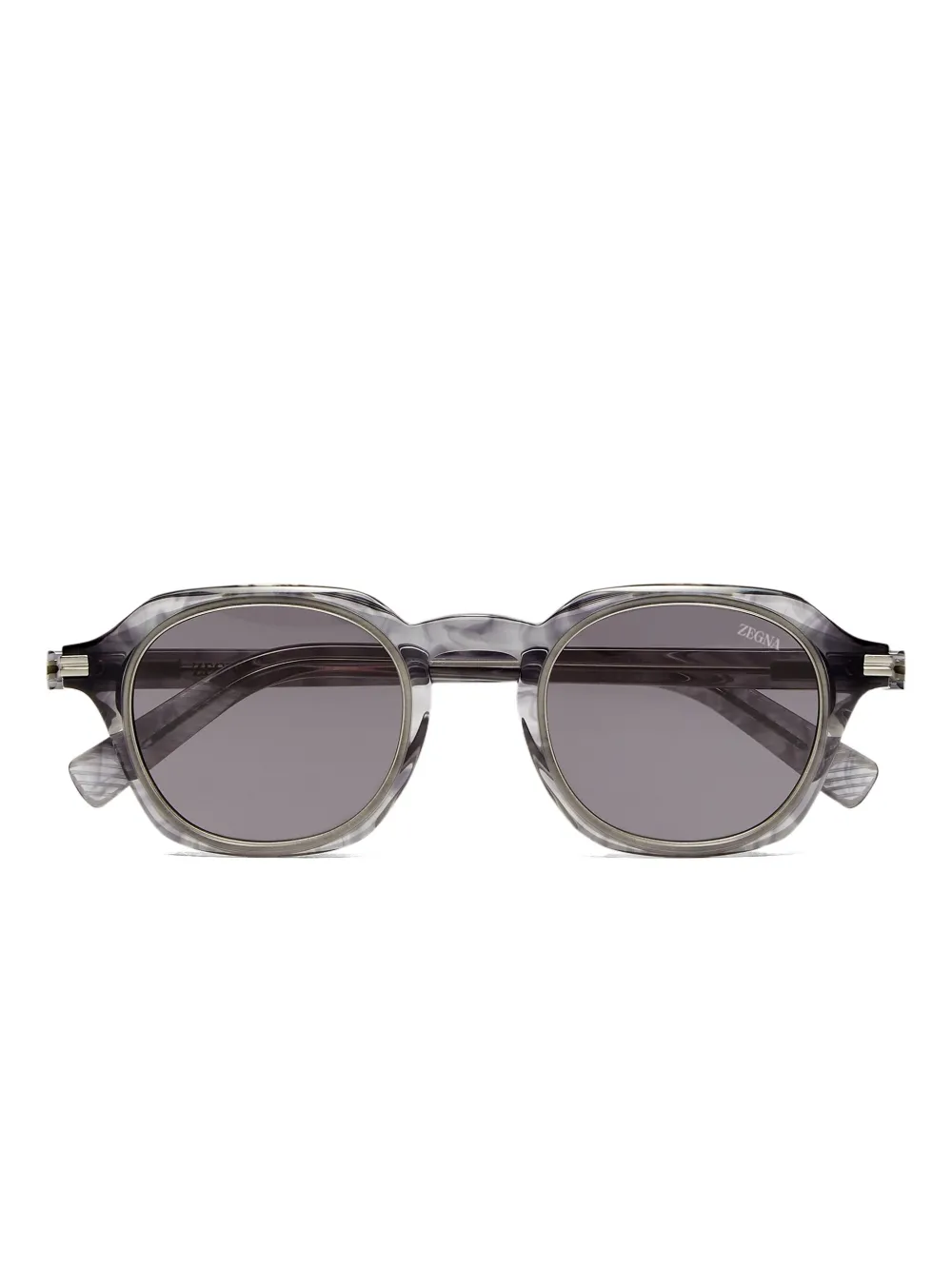 

Солнцезащитные очки в квадратной оправе Zegna, серый