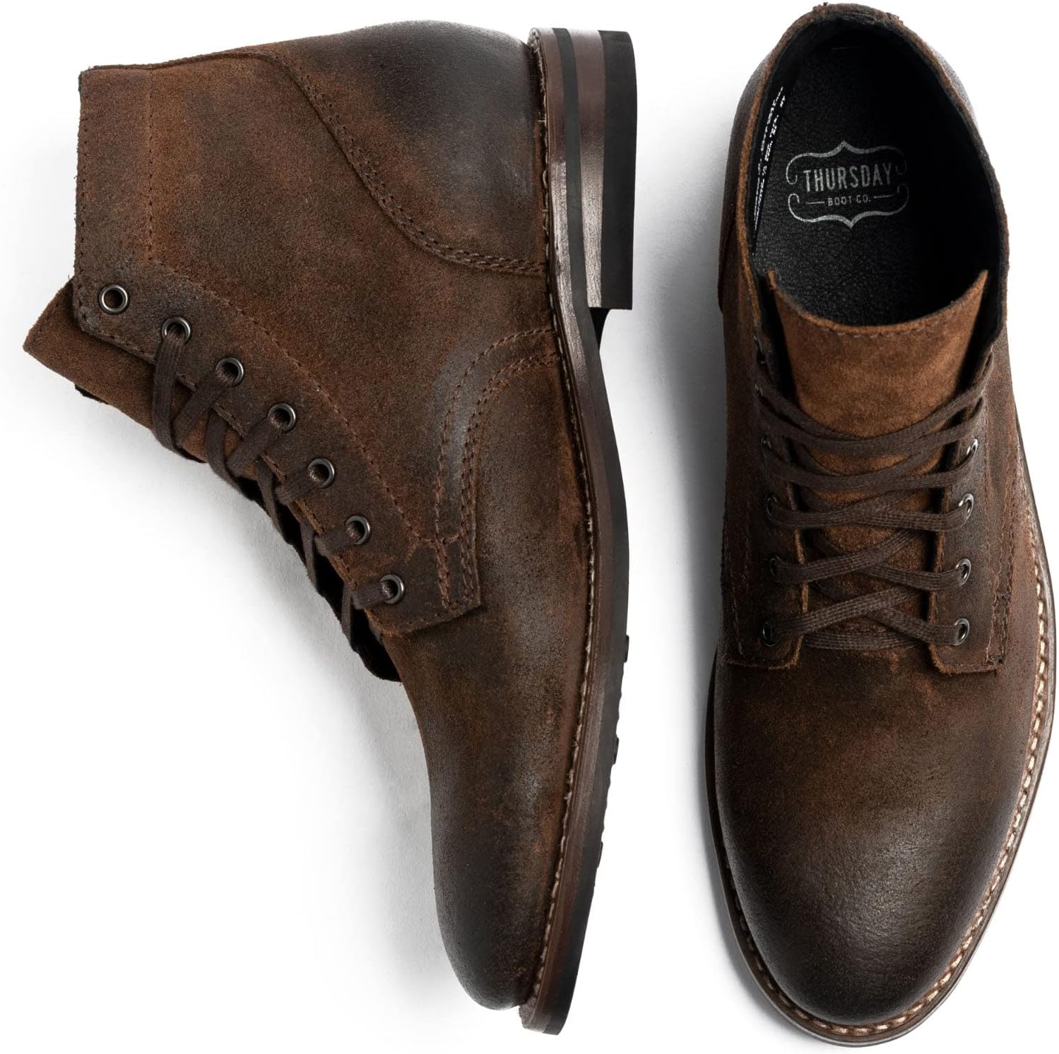 Мужские ботинки до щиколотки Thursday Boot Company President, Mocha - No Speed Hooks — фото 4