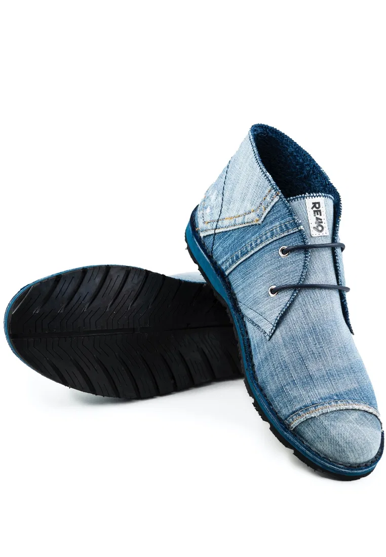 Ботинки джинсовые, из переработанных материалов, Desert Boots, STAGE JEANS, синие Re49 — фото 3