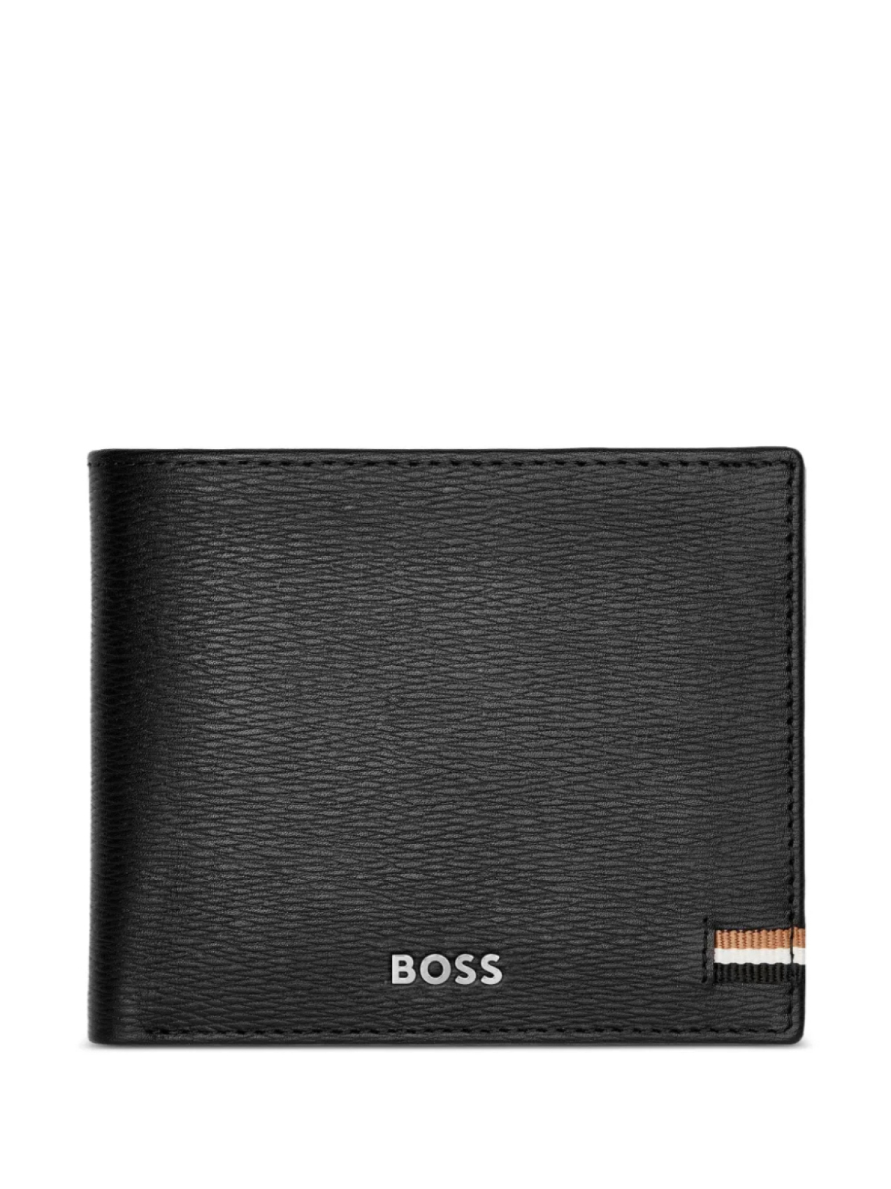 

Кожаный кошелек с логотипом BOSS, черный