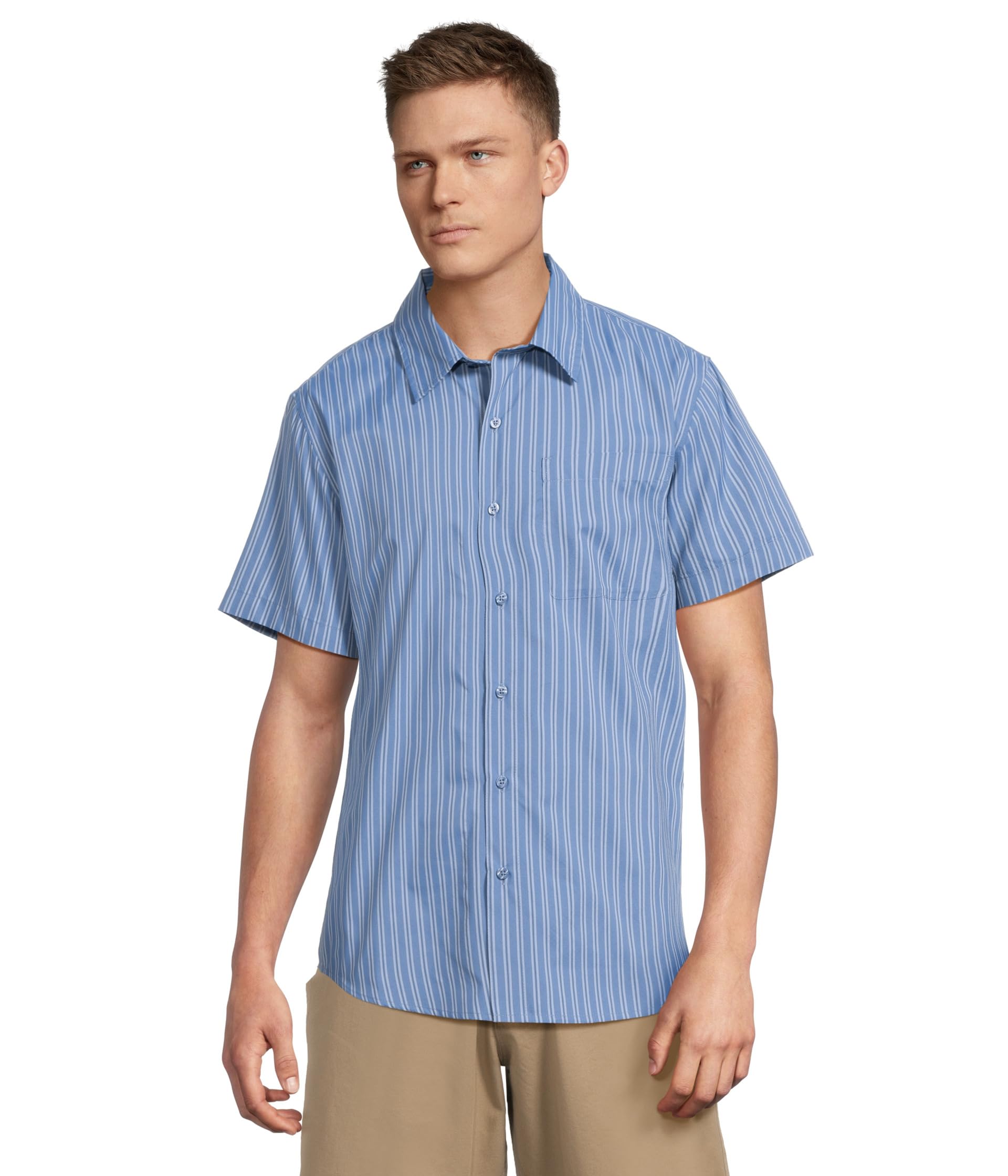 

Рубашка Marmot Airexchange Solarshield Novelty Short Sleeve Shirt, Rain Cloud Tomales Stripe