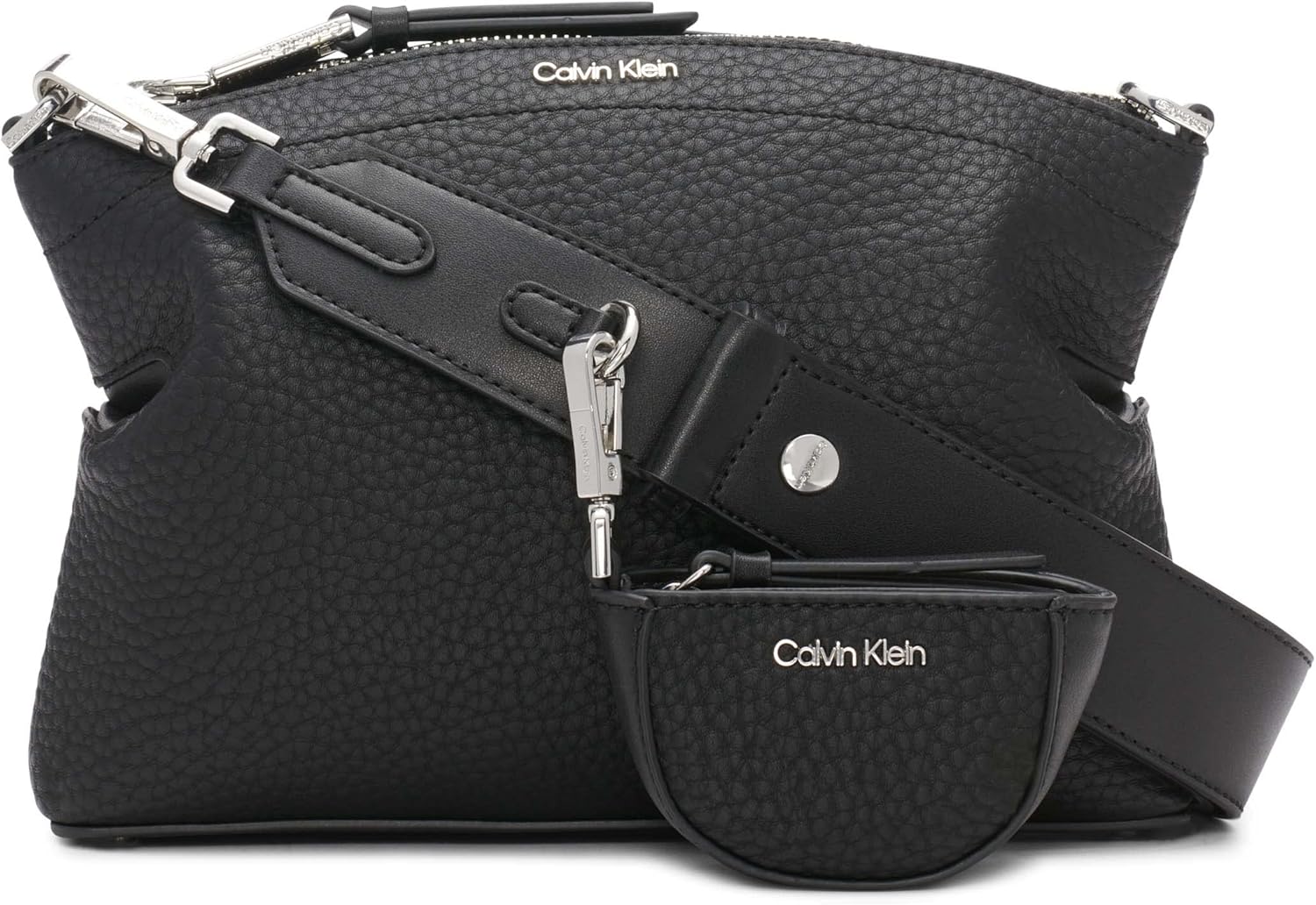 

Сумка через плечо Calvin Klein Cypress 2 в 1 с застежкой-молнией, Black/Silver, Черный, Сумка через плечо Calvin Klein Cypress 2 в 1 с застежкой-молнией, Black/Silver