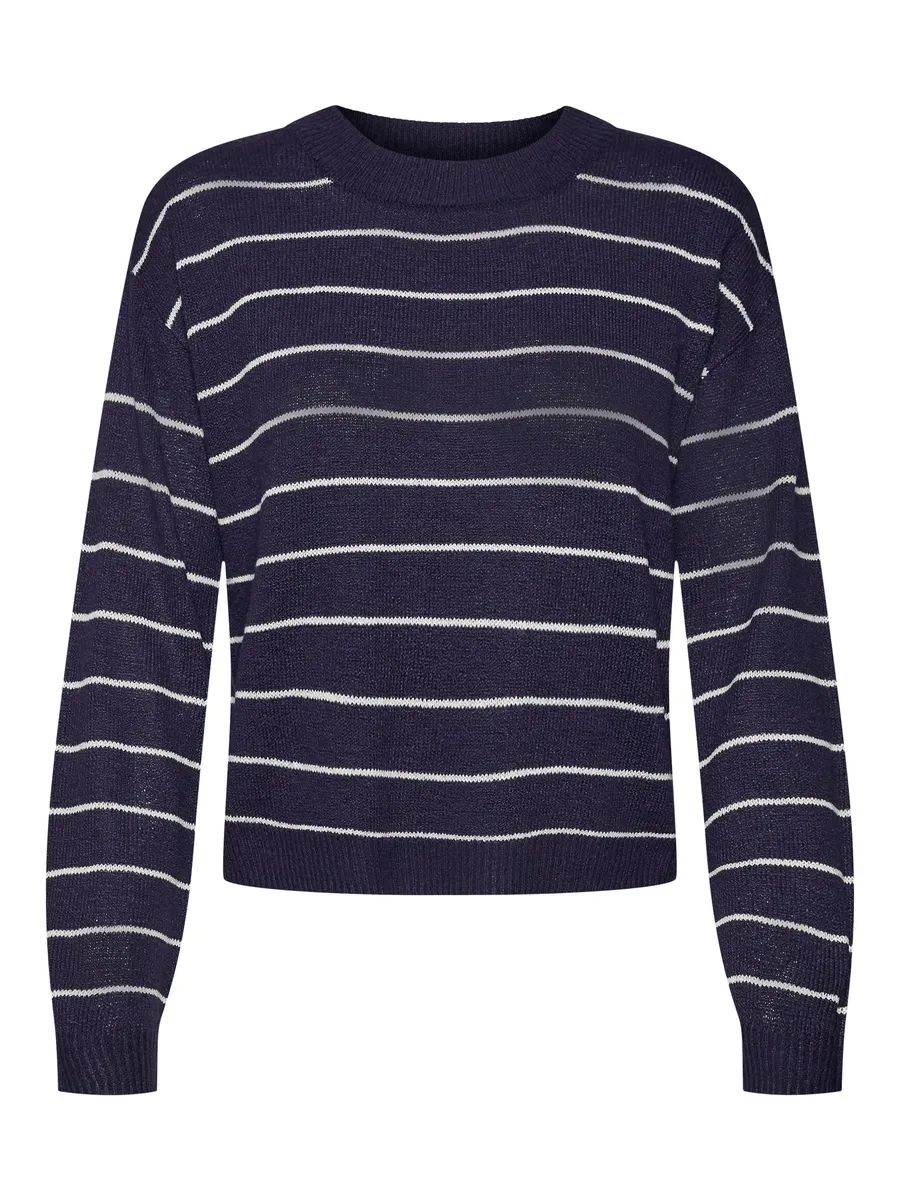 

Свитер с круглым вырезом Vero Moda "VMSTORM LS O-NECK PULLOVER BF", цвет Astral Aura Stripes:W. Birch