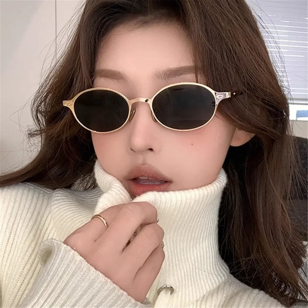 

Солнцезащитные очки UV400 - овальные, в стиле панк с металлическим блеском, для женщин и мужчин, для бега и занятий спортом на открытом воздухе UYPTK, 605-c4