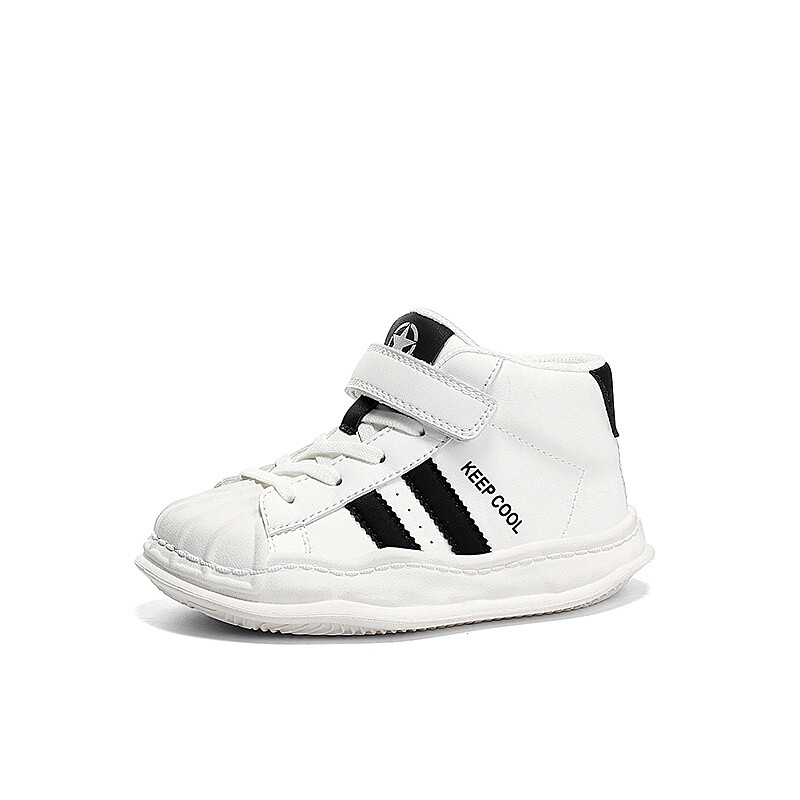 Кроссовки Jeep Kids Skateboarding Shoes Kids High-top Black, слоновая кость/черный — фото 2