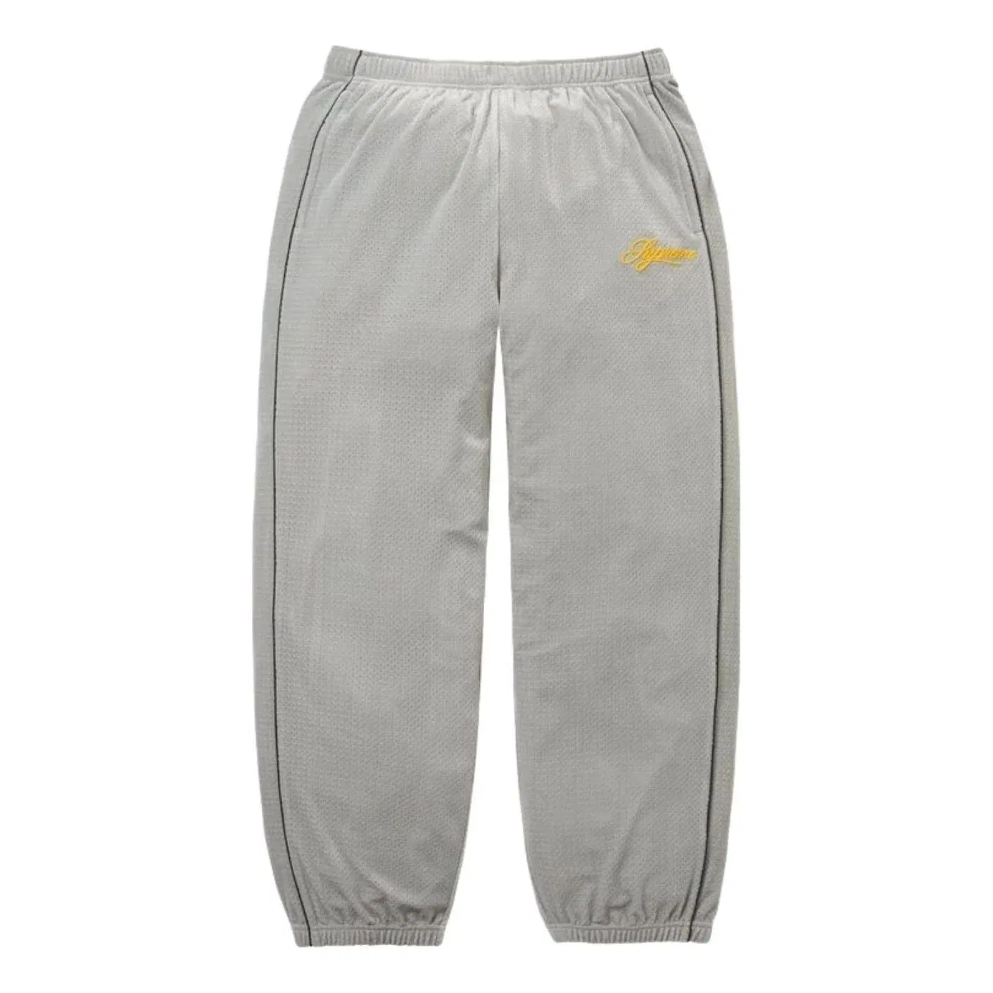Спортивные брюки Supreme SS26 из велюровой сетки, серебро