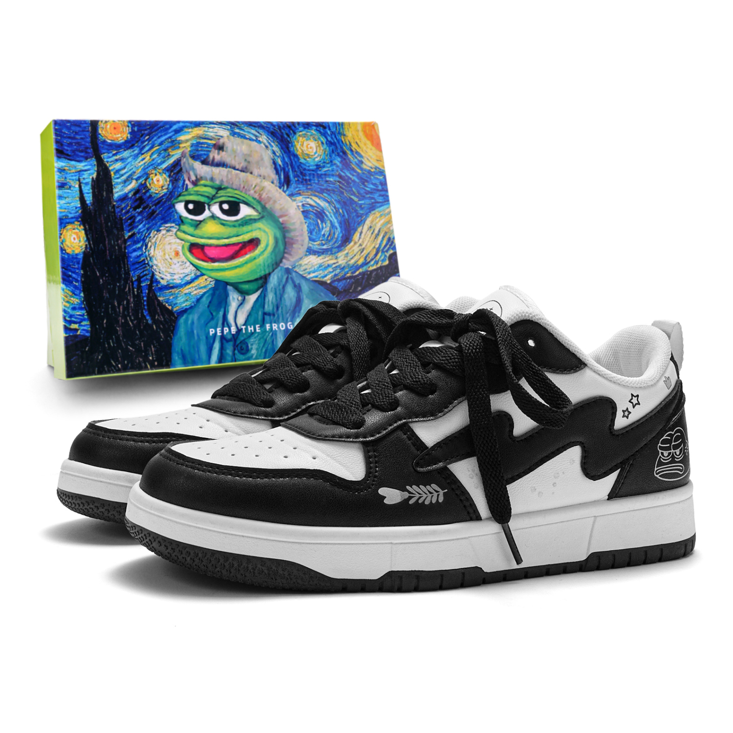 

Pepe The Frog Низкие скейтерские кроссовки унисекс классические черно-белые (маломерят, рекомендуется взять на размер больше), цвет Classic Black White (Runs Small, Consider Sizing Up)